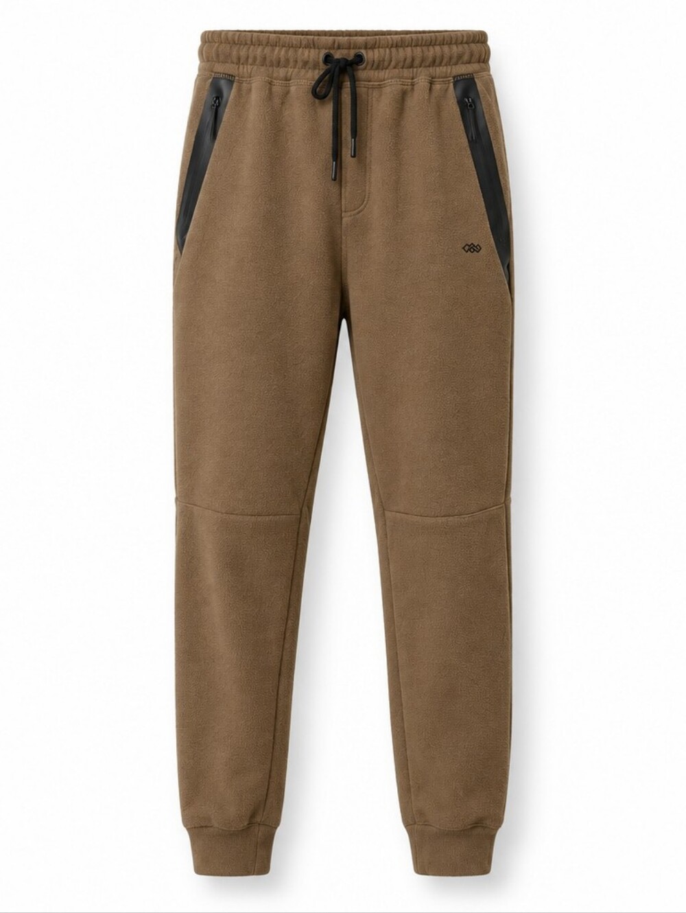 LEG3ND Men's Joggers in Brown with Black Accents Size Lg